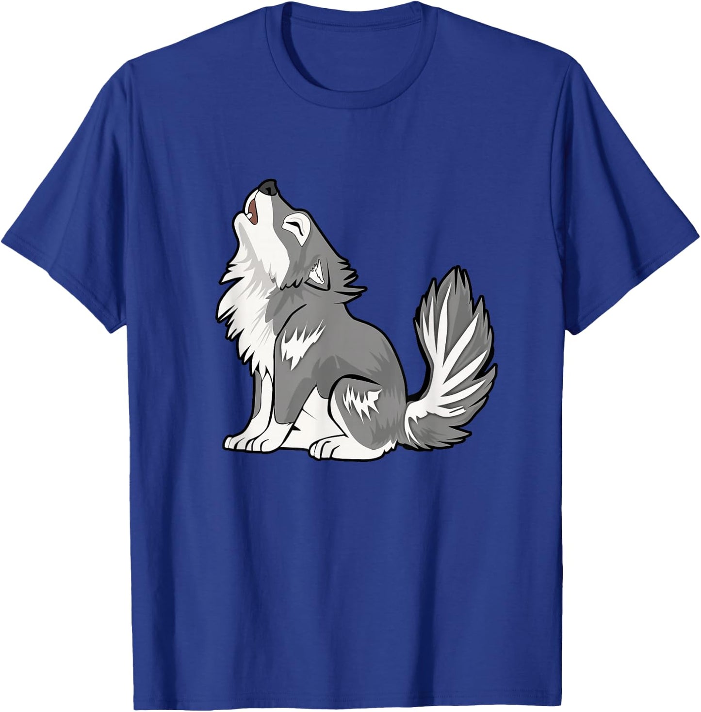 Cute Baby Howling Wolf Cub Sketch Gifts Costume Stuff Kids T-Shirt - T-Shirt | Royal