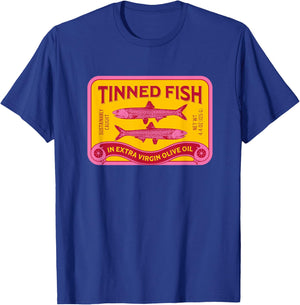 Tinned Fish, Tinned Sardines, Fish Lover Design T-Shirt - T-Shirt | Royal