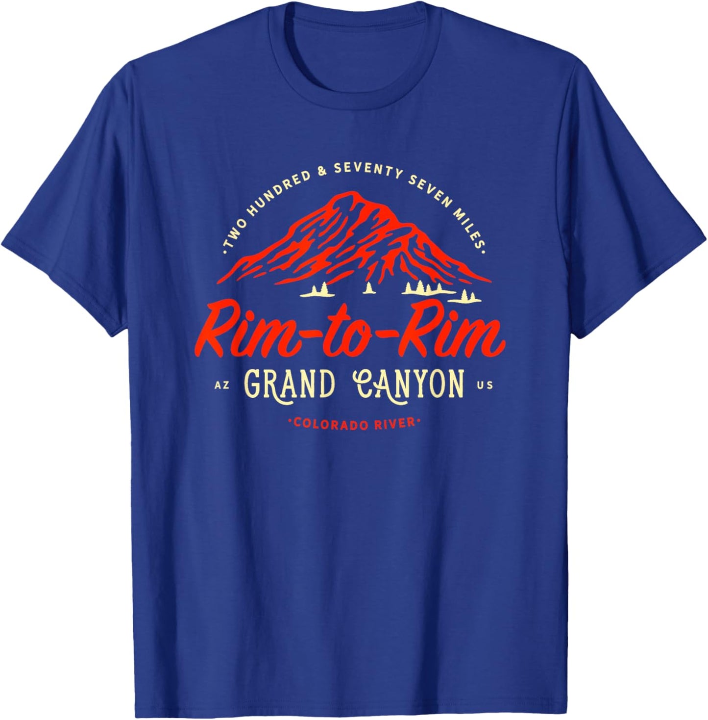 Grand Canyon Hiking Rim-to-Rim Walking USA Phoenix T-Shirt - T-Shirt | Royal