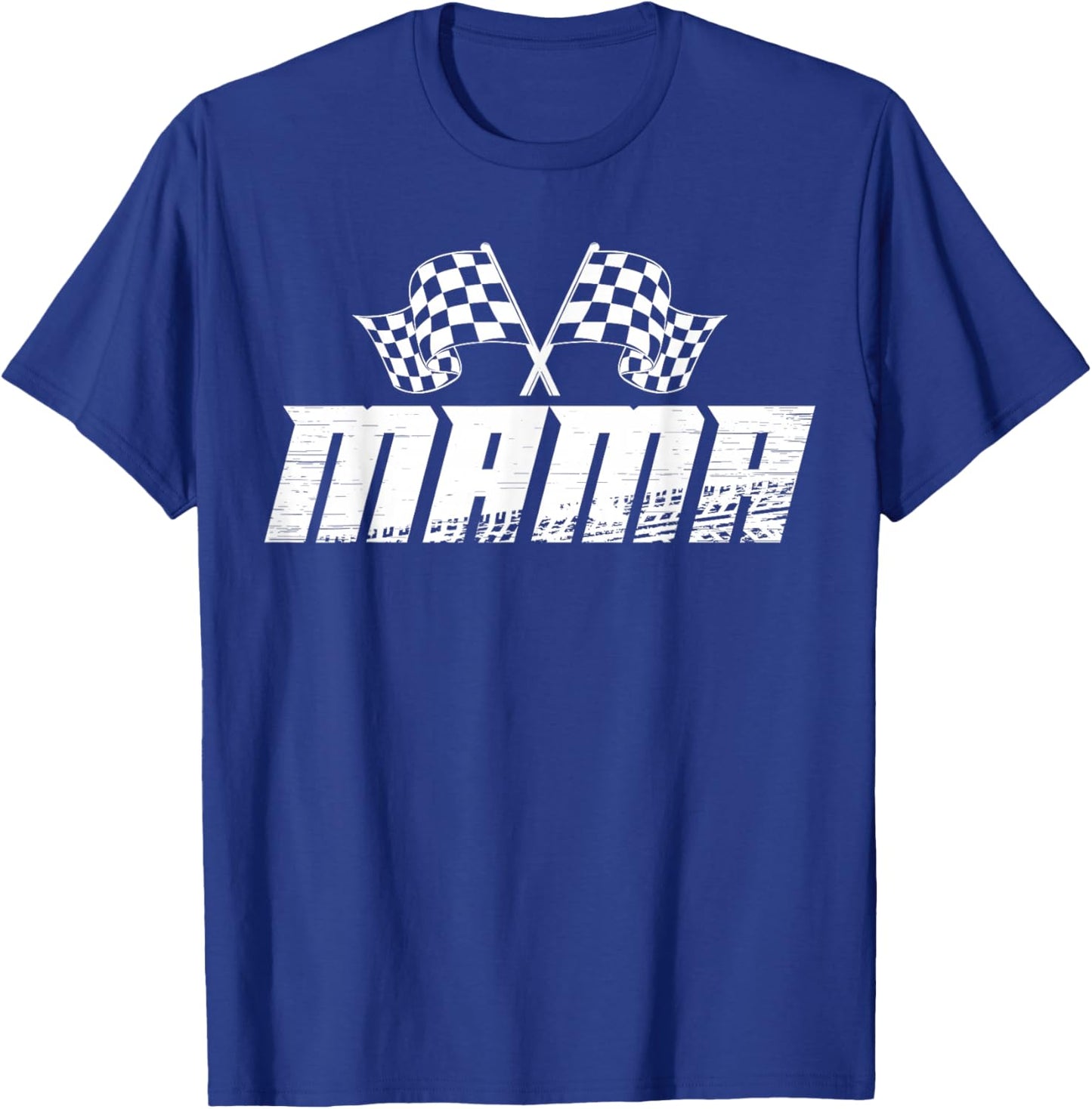 Mama Pit Crew Family Racing Birthday Race Car T-Shirt - T-Shirt | Royal