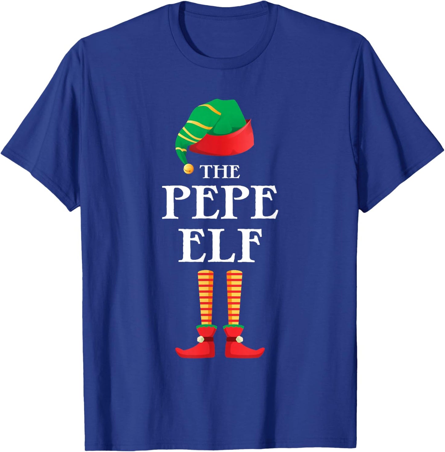 The Pepe Elf Christmas Matching Family Funny Pajama Pj Xmas T-Shirt - T-Shirt | Royal
