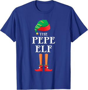 The Pepe Elf Christmas Matching Family Funny Pajama Pj Xmas T-Shirt - T-Shirt | Royal