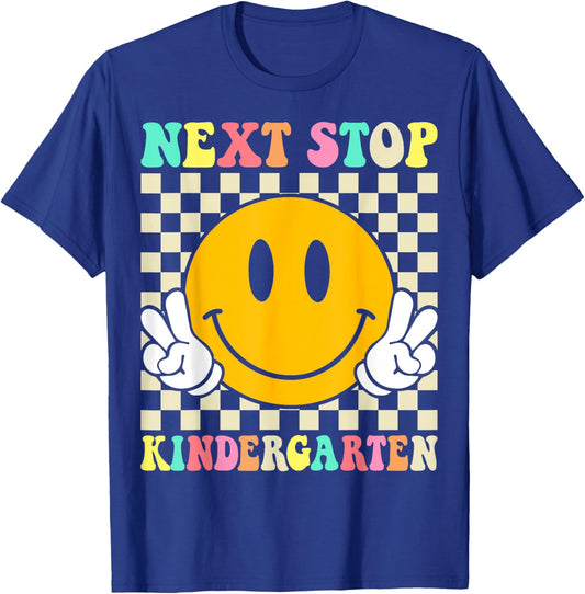 Next Stop Kindergarten Preschool Graduation Graduate 2025 T-Shirt - T-Shirt | Royal
