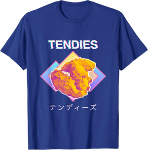 Vaporwave Tendies Chicken Tenders Japanese Kanji Small T-Shirt - T-Shirt | Royal