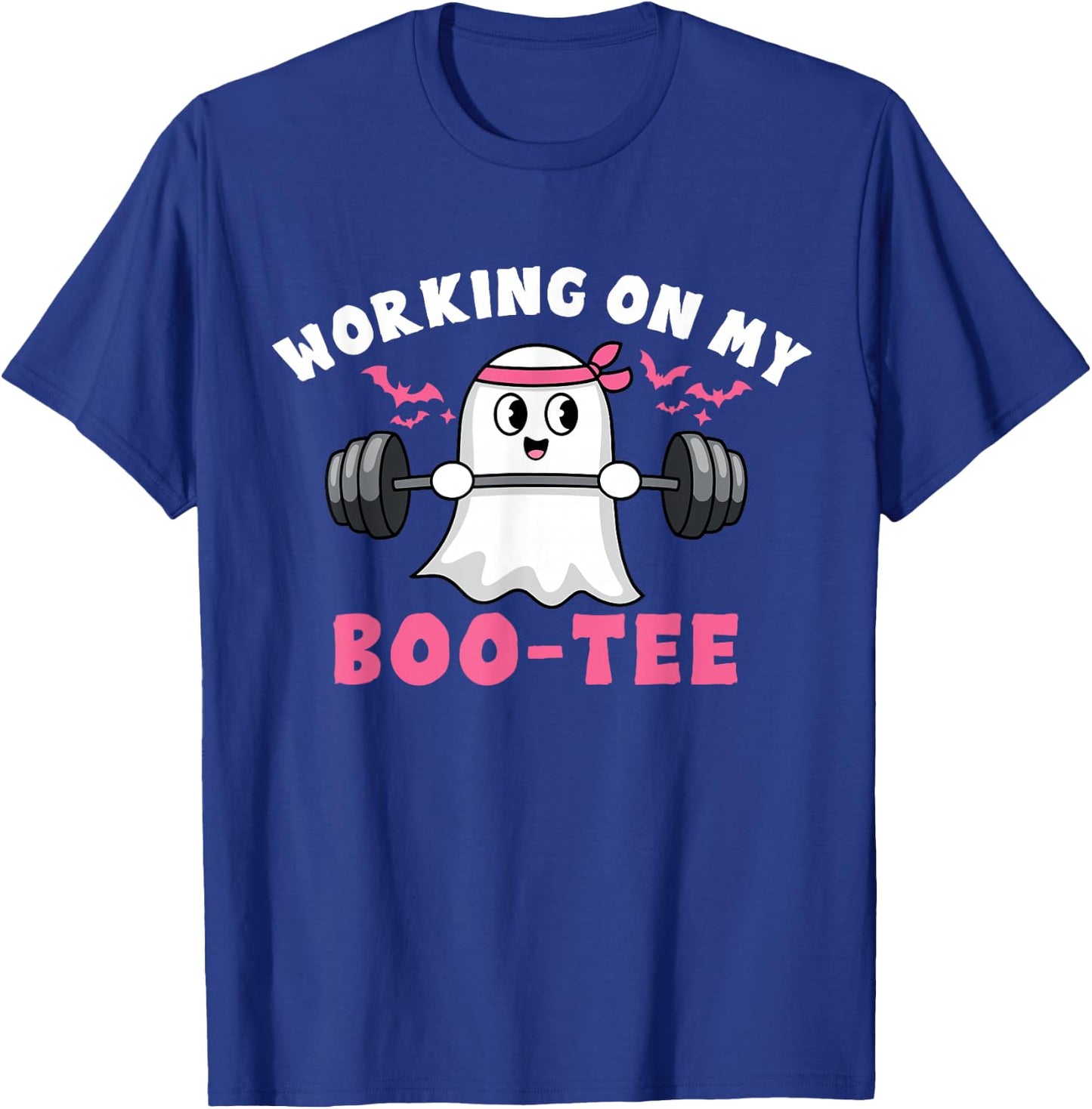 Working on My Boo Halloween Dead Lift Ghost Gym T-Shirt - T-Shirt | Royal