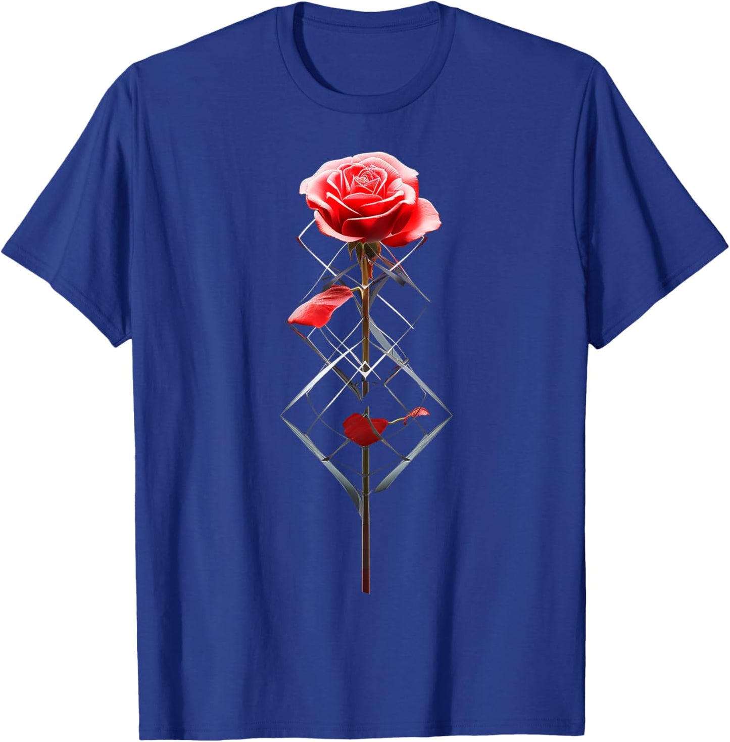 Rose Nature Artwork DNA Art Graphic Rose T-Shirt - T-Shirt | Royal