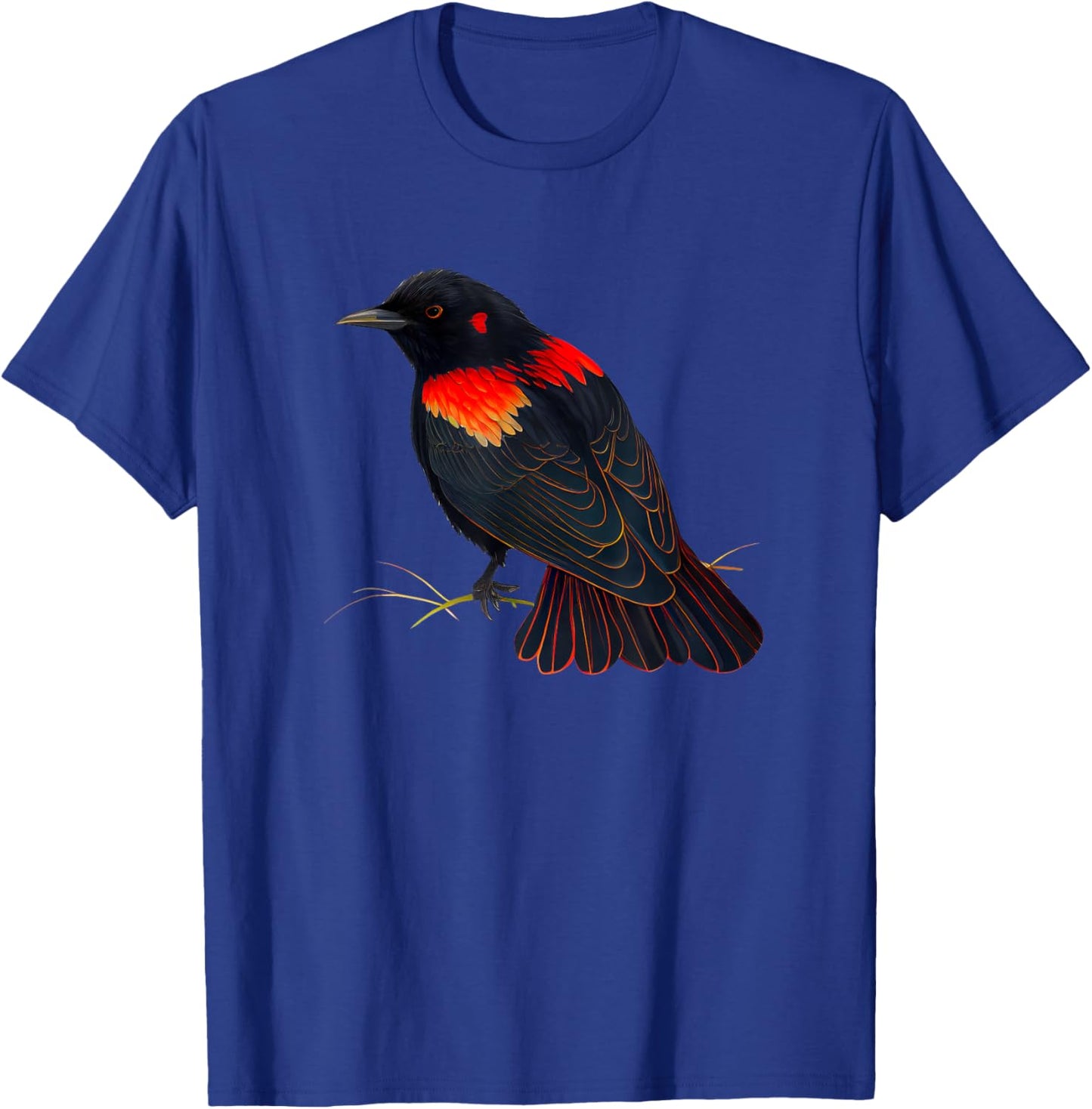Red-Winged Blackbird Flying Red Winged Blackbird T-Shirt - T-Shirt | Royal