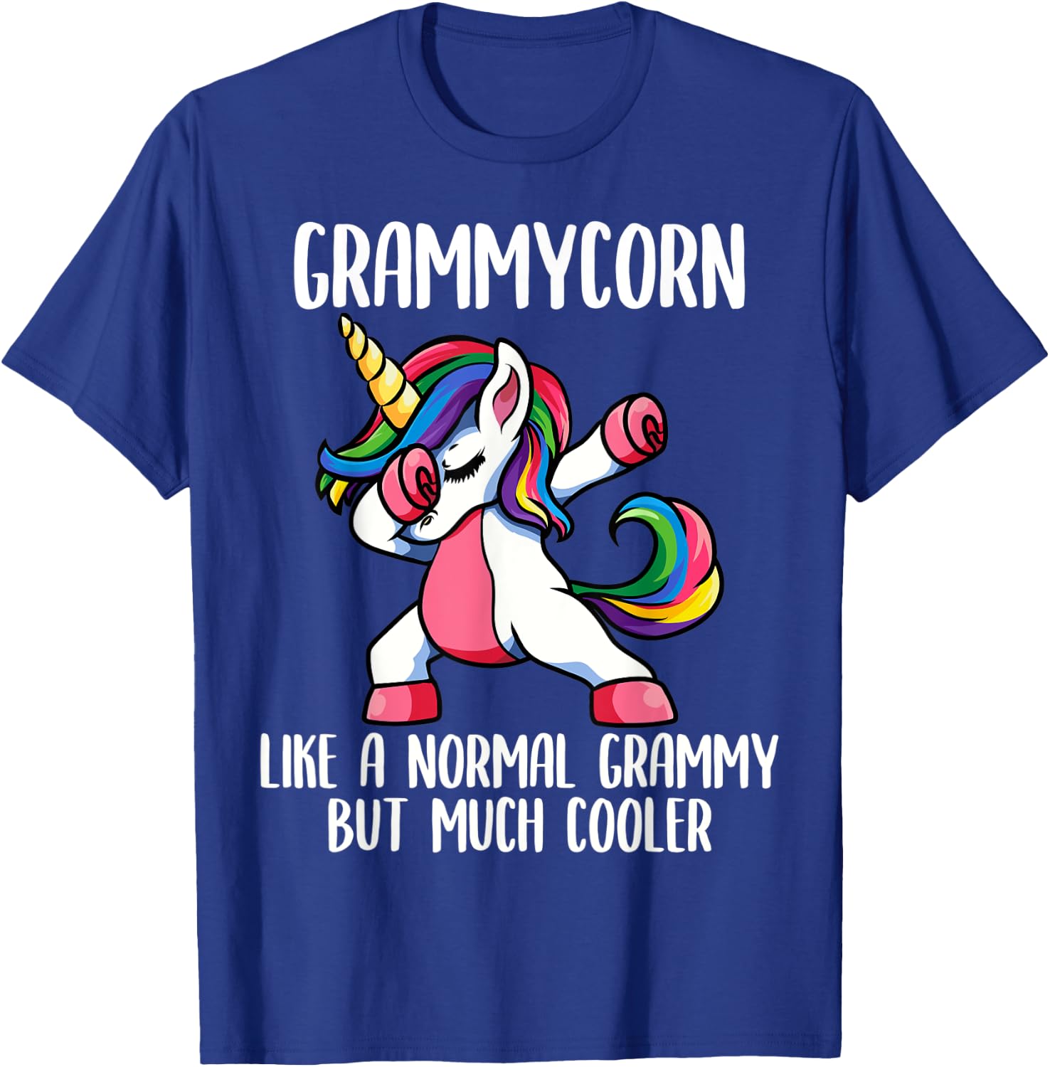 Unicorn Grammy Girl Birthday Party Apparel, GrammyCorn Cute T-Shirt - T-Shirt | Royal