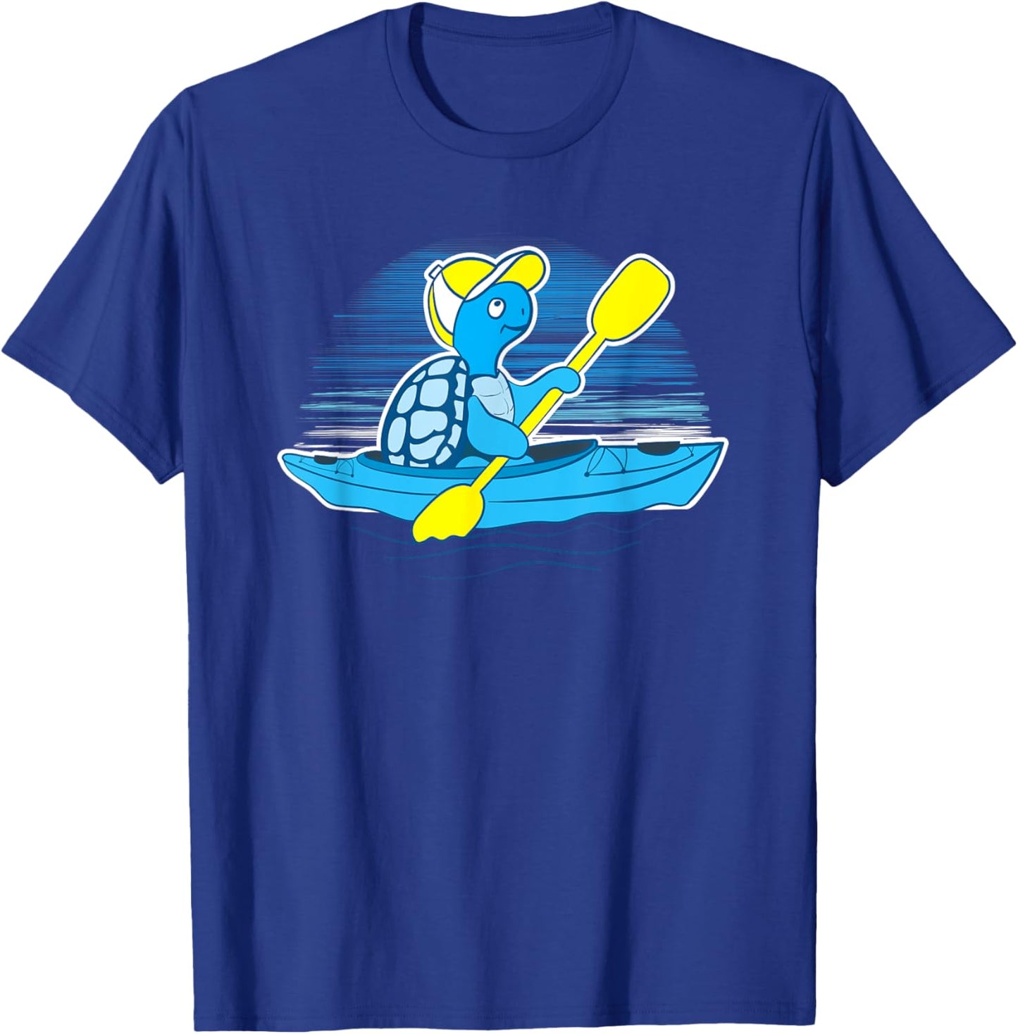 Tortoise Kayaker Kayaking Graphic Turtle Kayak T-Shirt - T-Shirt | Royal