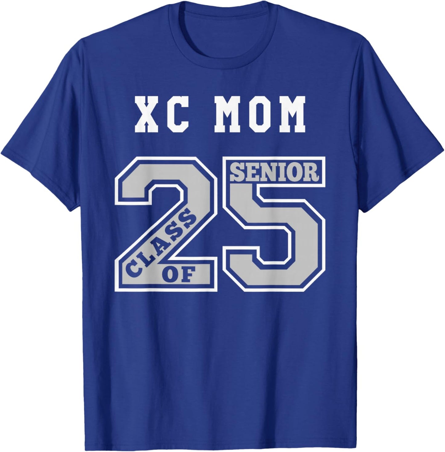 Senior Cross Country Mom 2025 - Groovy Xc Mom Senior 25 2 T-Shirt - T-Shirt | Royal