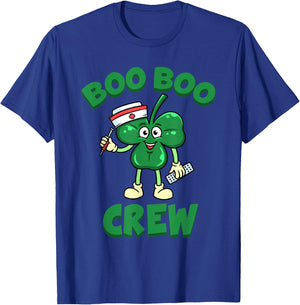 St Patrick's Day Nurse Shirt Boo Boo Crew Green Lucky T-Shirt - T-Shirt | Royal