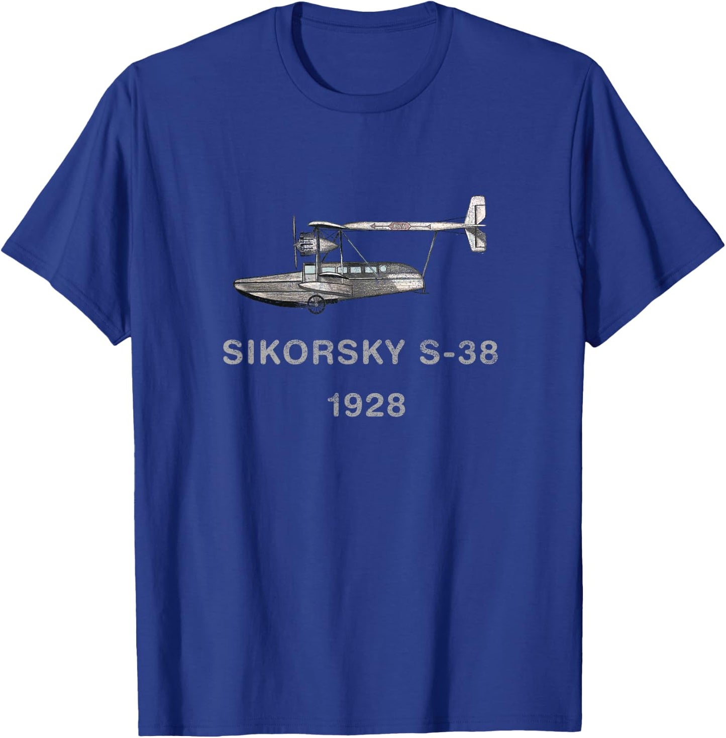 Vintage Aviation: Sikorsky S-38 T-Shirt - T-Shirt | Royal