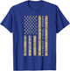 Proud JROTC Grandpa Military Family Desert Camo American T-Shirt - T-Shirt | Royal