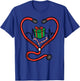 Christmas Stethoscope Nurse Xmas Nursing Scrub Top Women T-Shirt - T-Shirt | Royal