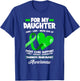 I Wear Green For My Daughter TBI Brain Injury Awareness T-Shirt - T-Shirt | Royal