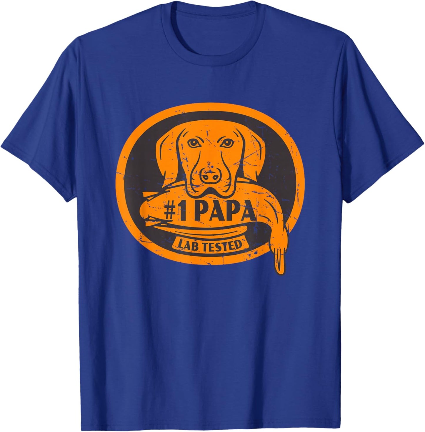 #1 Papa Lab Tested - Duck Hunting Labrador Retriever Dog T-Shirt - T-Shirt | Royal