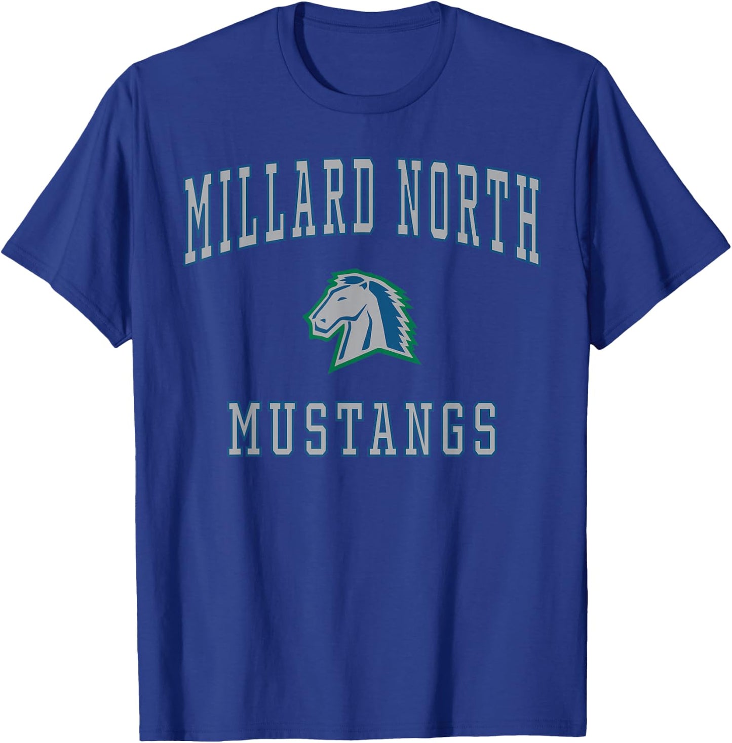 Millard North High School Mustangs T-Shirt - T-Shirt | Royal