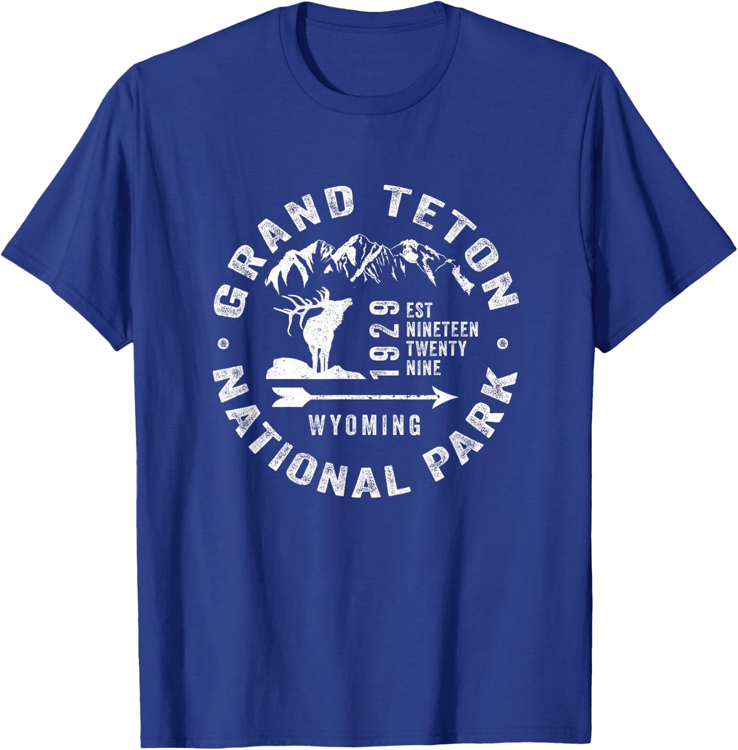 Grand Teton National Park Wyoming USA Elk Mountains Souvenir T-Shirt - T-Shirt | Royal