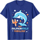 Dolphin 4th Birthday Outfit Dolphin Birthday Party Age 4 T-Shirt - T-Shirt | Royal