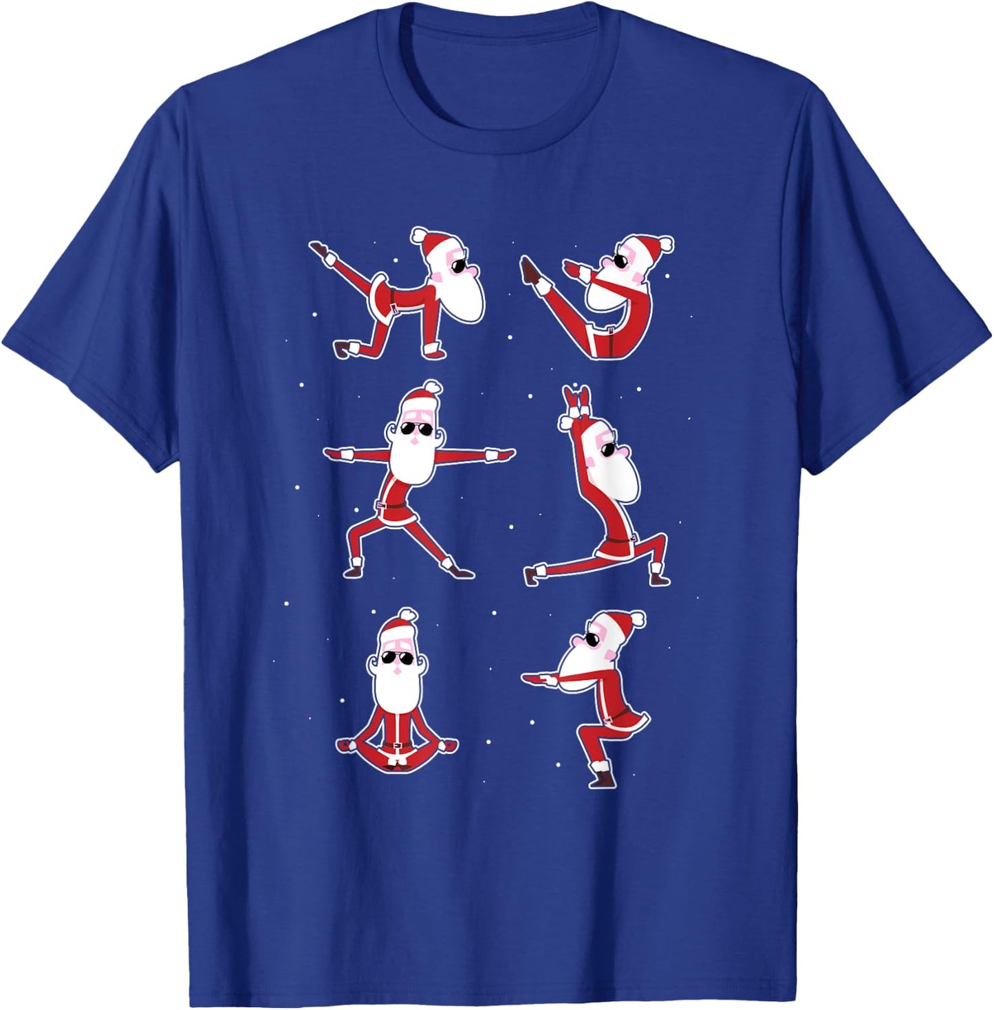 Santa Claus Yoga Meditation Cartoon Funny Christmas Gifts T-Shirt - T-Shirt | Royal