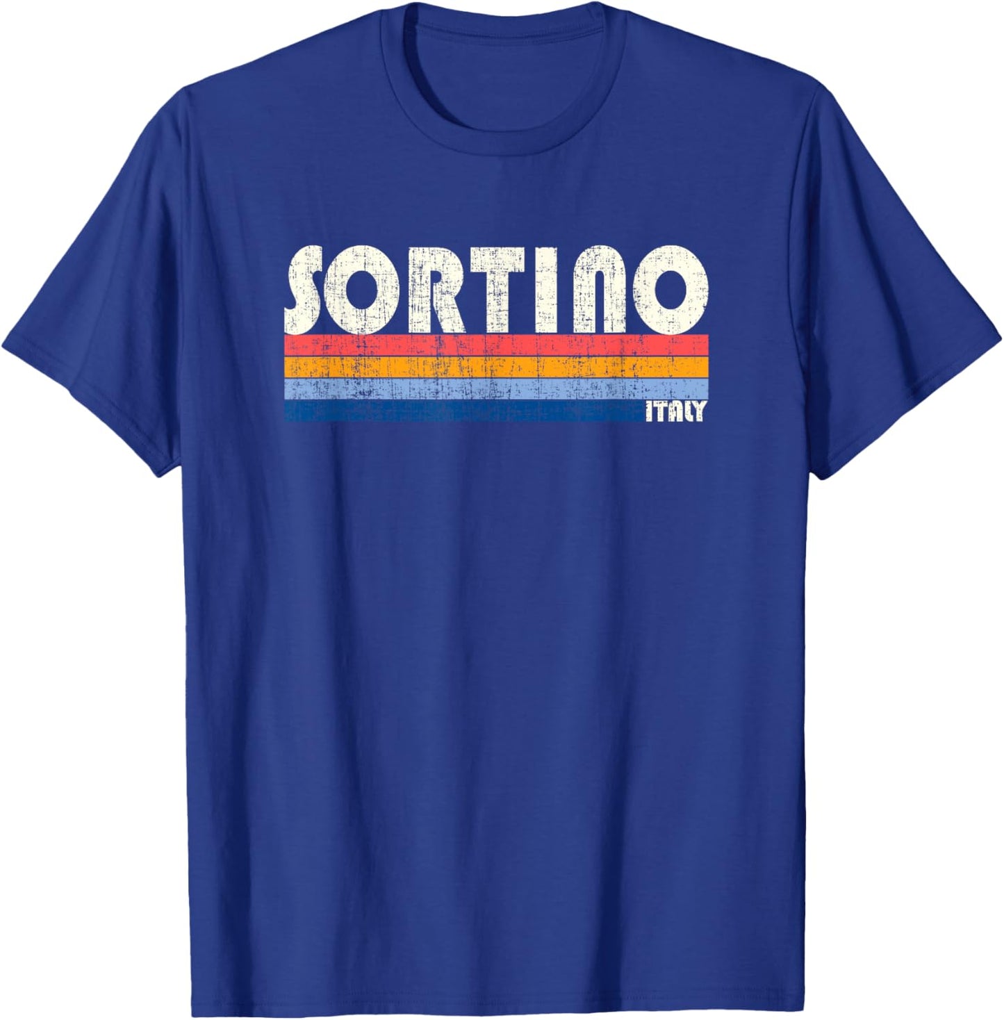 Sortino, Italy Retro 70s 80s Style T-Shirt - T-Shirt | Royal