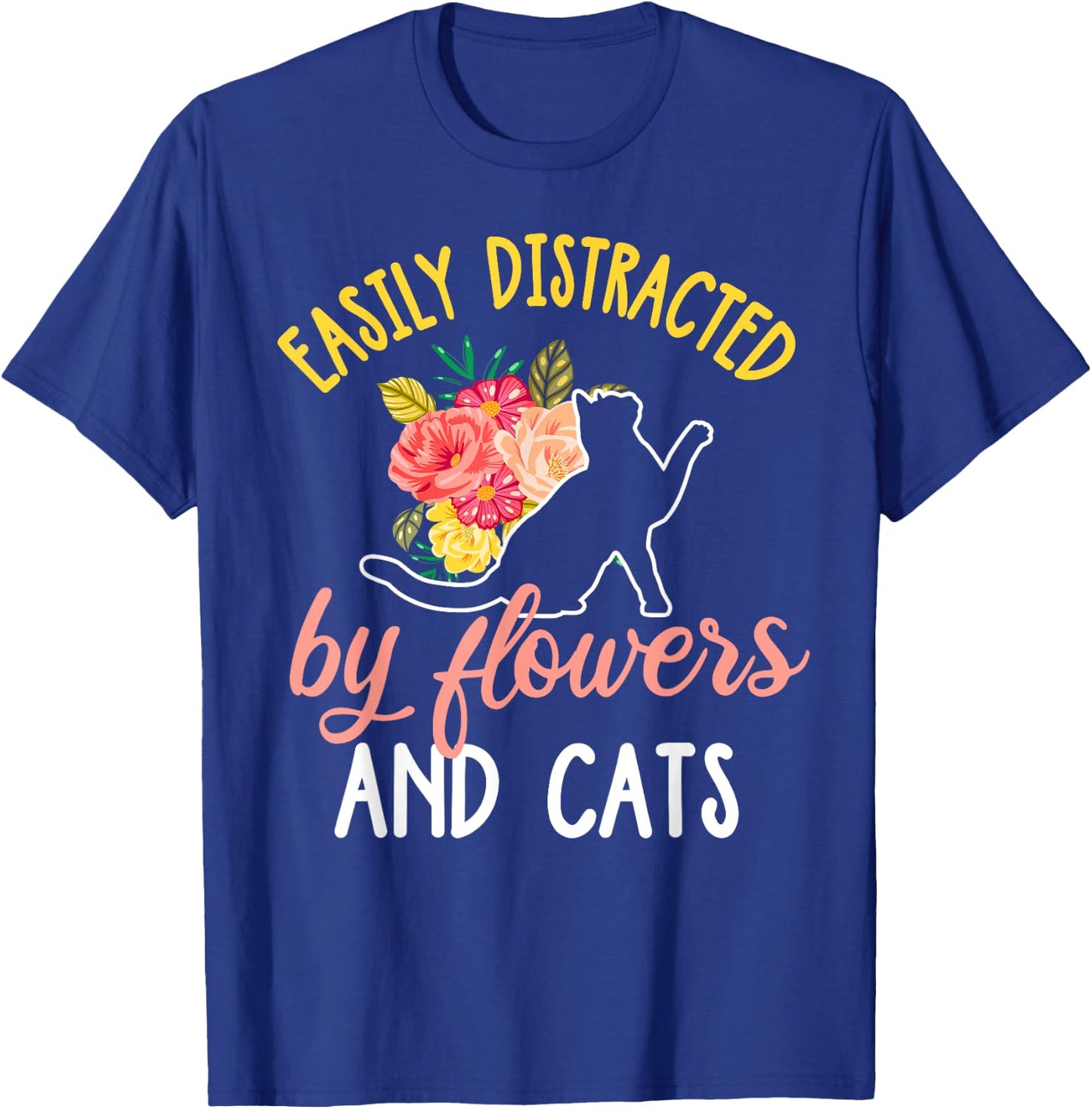 Florist Cat Shirt Funny Floral Designer Cat Lover Gift T-Shirt - T-Shirt | Royal