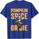 Pumpkin Spice Or Die Fall Coffee Lover Halloween Skeleton T-Shirt - T-Shirt | Royal