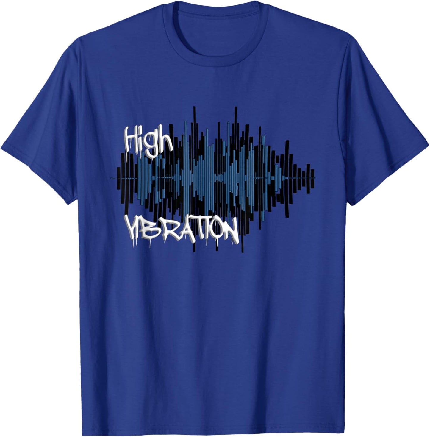 Elevate Your Vibe High Frequency Typography T-Shirt - T-Shirt | Royal