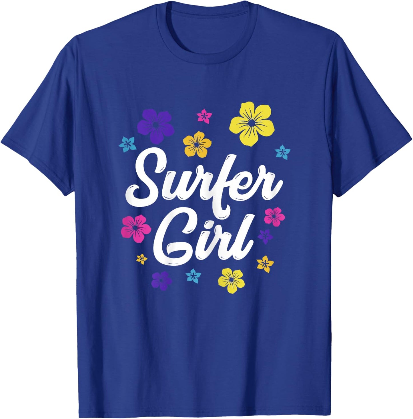 Surfer Girl Surf Retro Vintage Surf Gift Women Surfing T-Shirt - T-Shirt | Royal