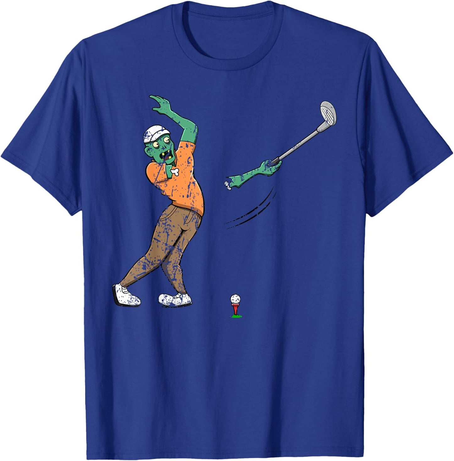 Zombie Golf Player Golfing Halloween Horror Scary Creepy T-Shirt - T-Shirt | Royal