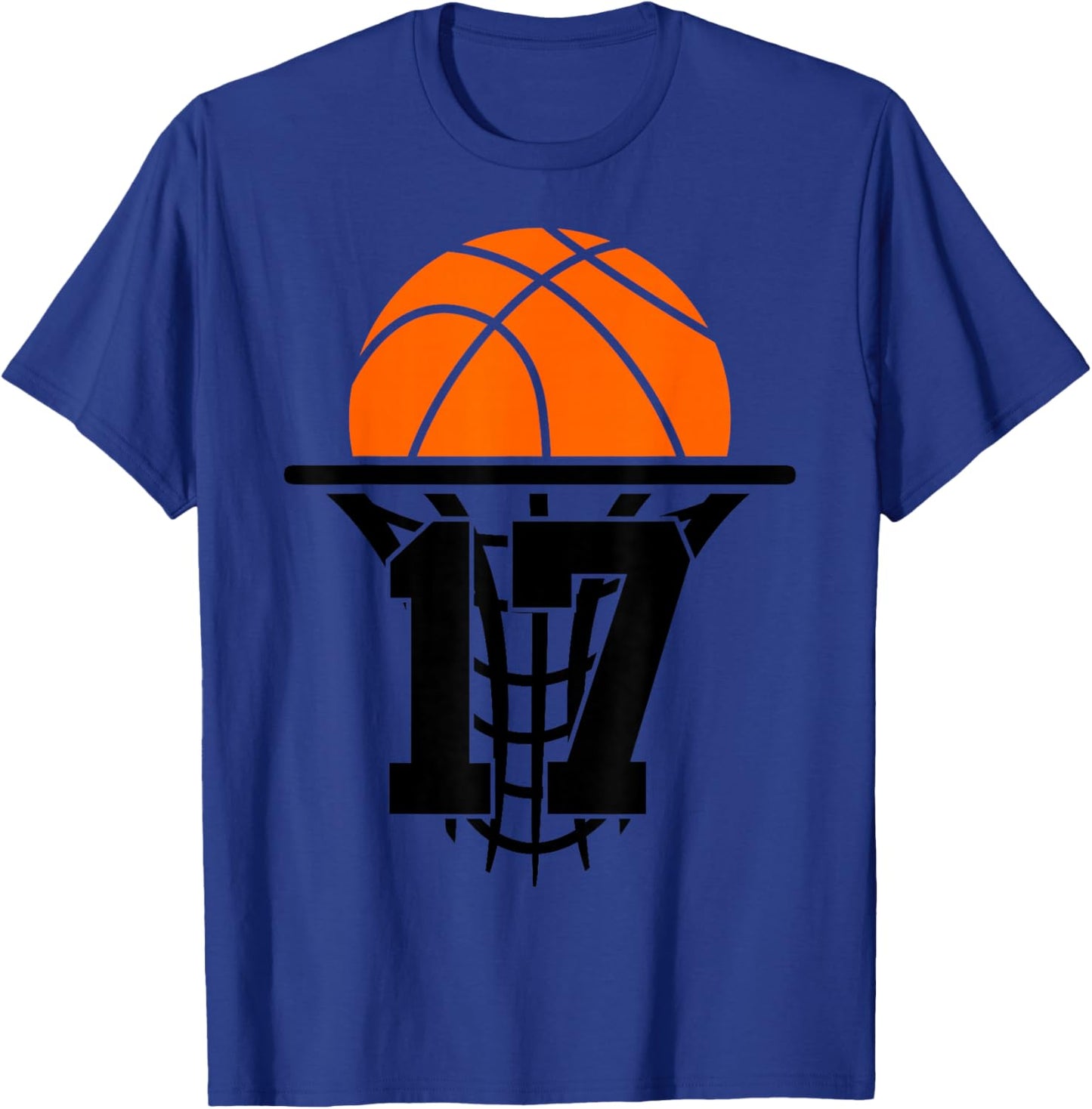 17 Years Basketball 17th Birthday T-Shirt - T-Shirt | Royal
