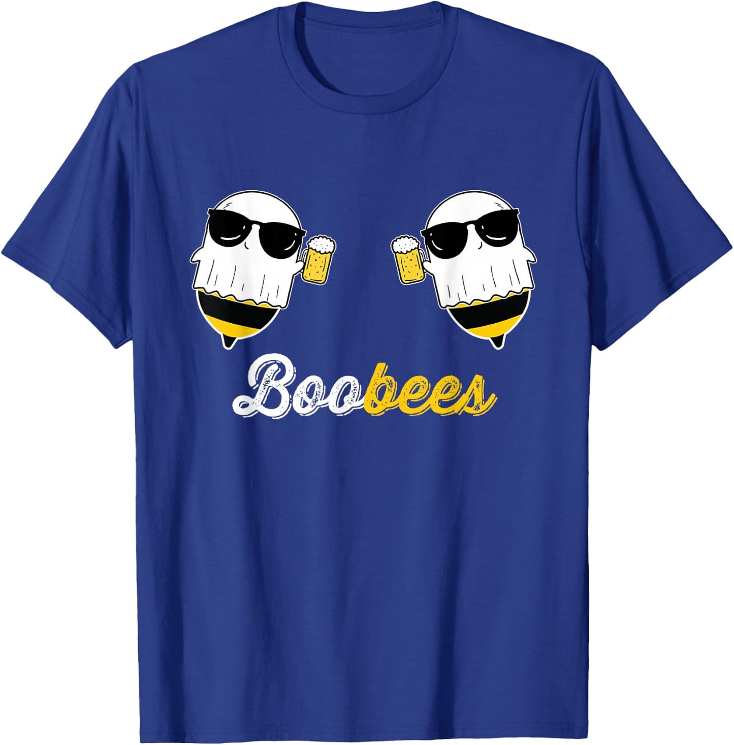 Boo Bees Halloween Costume Cute Ghost drinking Beer Funny T-Shirt - T-Shirt | Royal