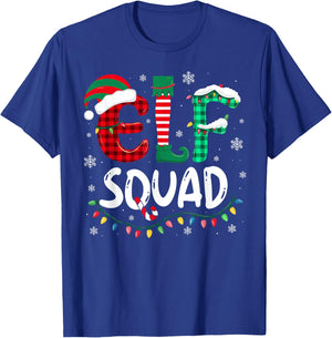 Funny Elf Family Christmas Matching Pajamas Xmas Elf Squad T-Shirt - T-Shirt | Royal