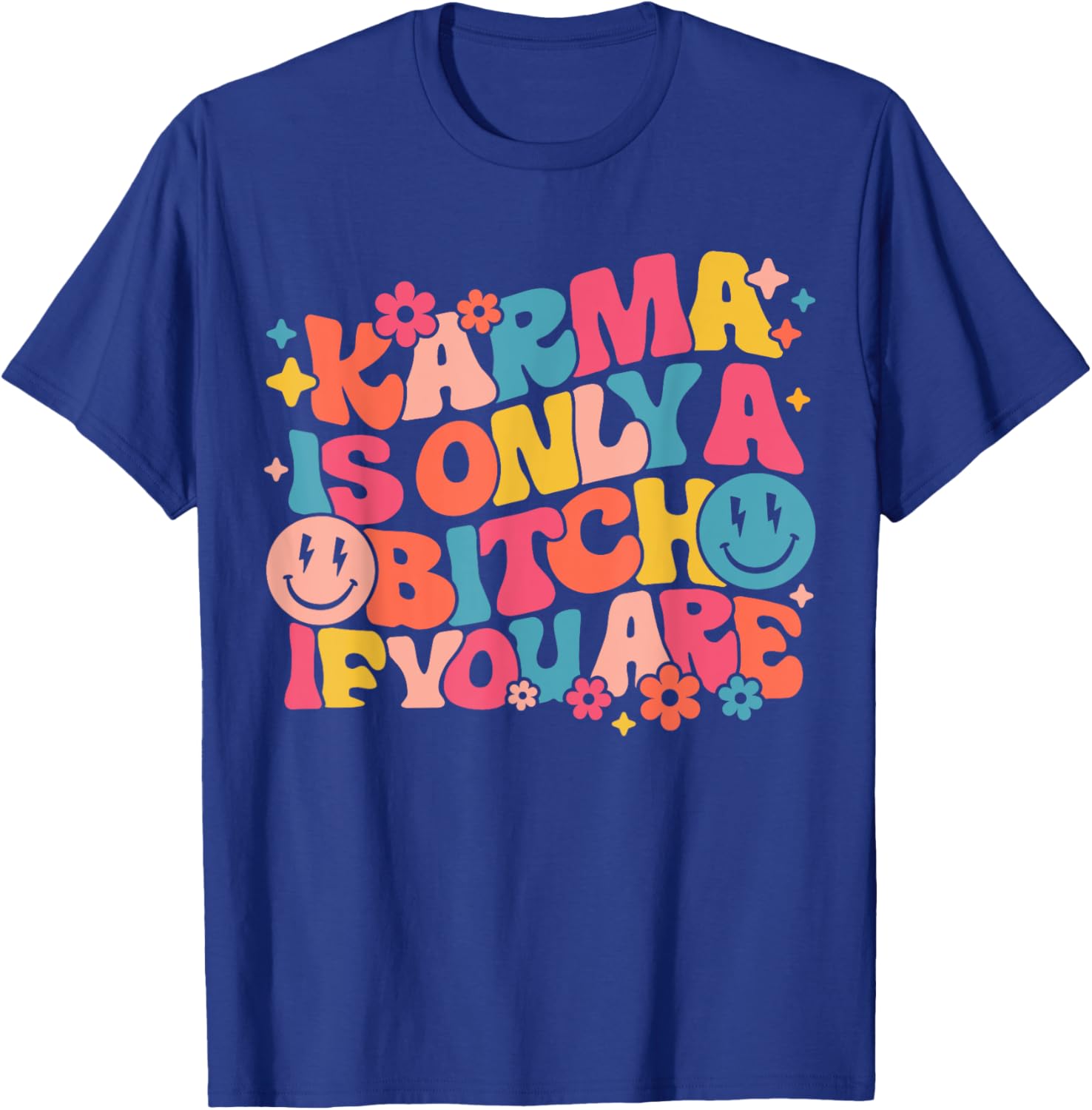 Karma Is Only A Bitch If You Are Trendy Leopard Preppy T-Shirt - T-Shirt | Royal