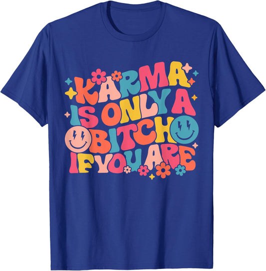 Karma Is Only A Bitch If You Are Trendy Leopard Preppy T-Shirt - T-Shirt | Royal