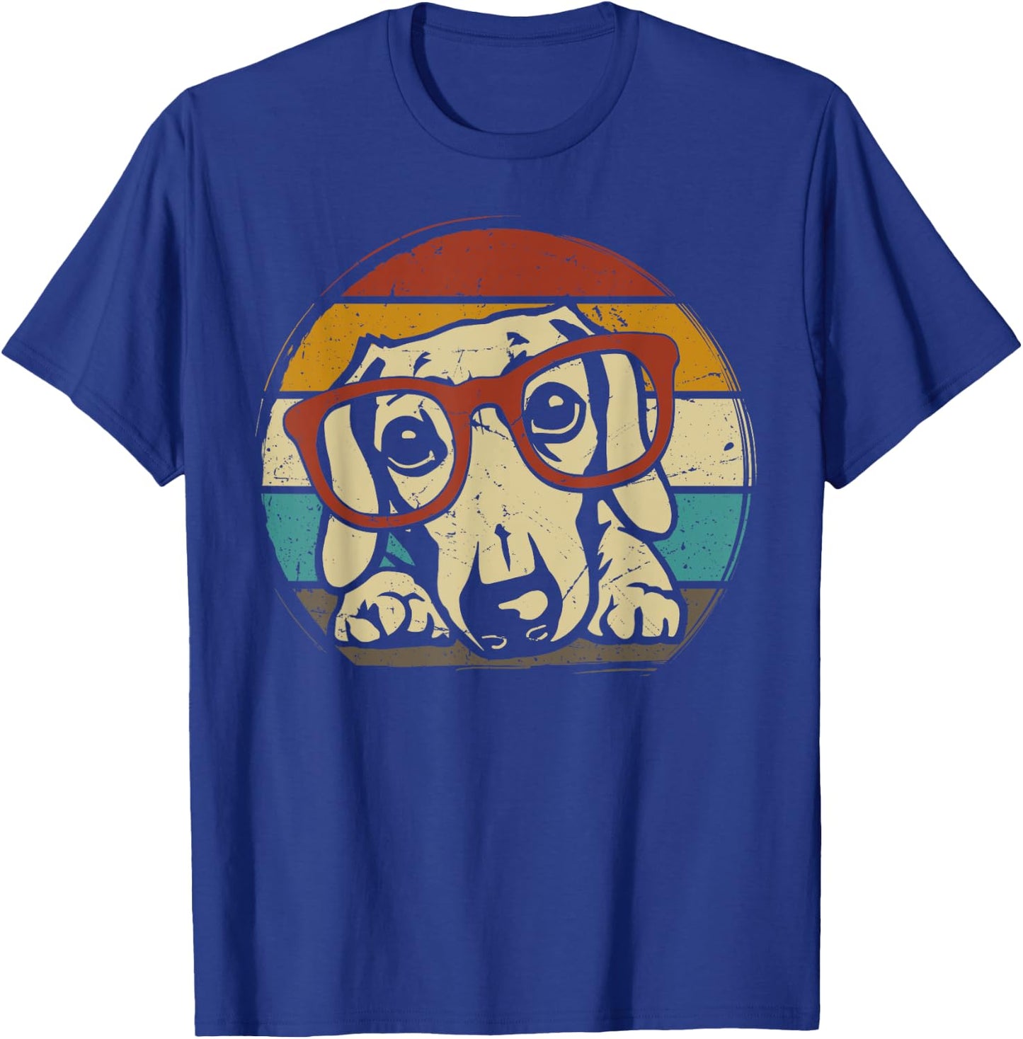 Dachshund Vintage puppy sunglasses Retro Gifts Dog Lover T-Shirt - T-Shirt | Royal