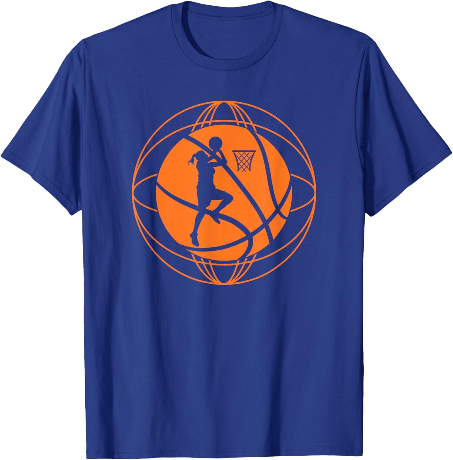 Basketball Player Women Girls Basketball Lover T-Shirt - T-Shirt | Royal