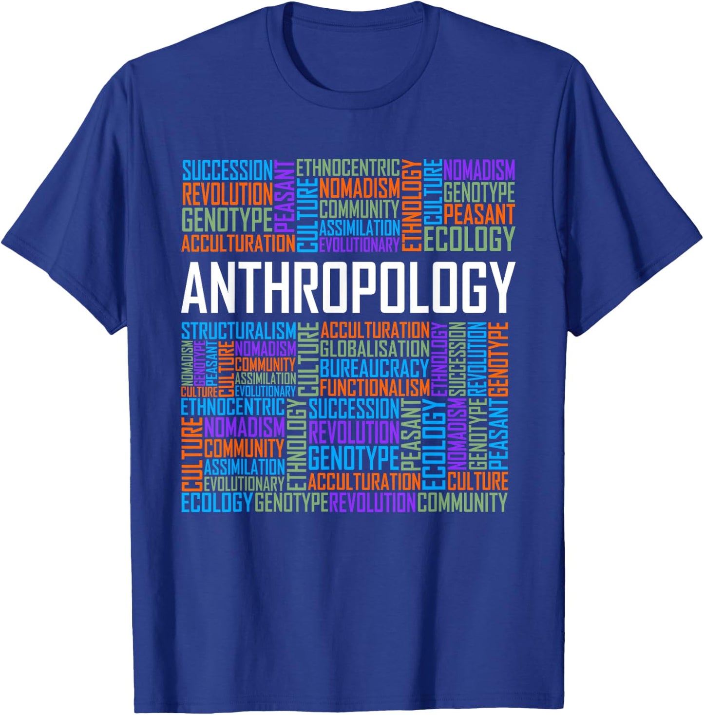 Anthropology Words Gift Anthropologist Teacher Gifts T-Shirt - T-Shirt | Royal
