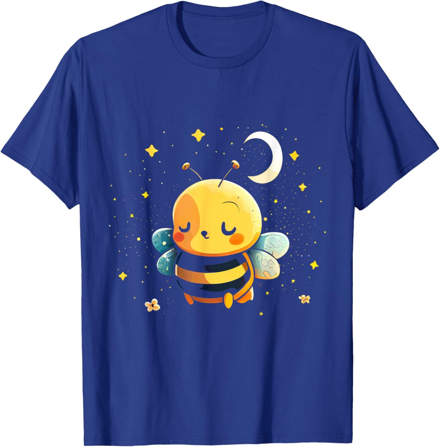Peaceful Bumblebee Under Moon And Stars T-Shirt - T-Shirt | Royal