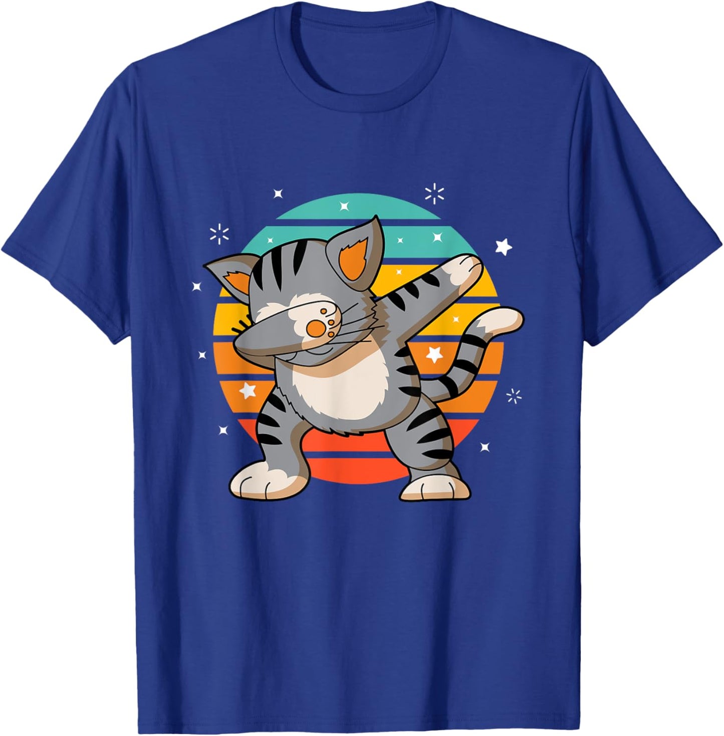 Dabbing Cat - Funny Dab Cat Lover Gift T-Shirt - T-Shirt | Royal
