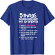 5 Things You Should Know About My Grandma T-Shirt - T-Shirt | Royal