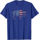 Vintage Retro Bison American Flag Buffalo Simple Kids Men T-Shirt - T-Shirt | Royal