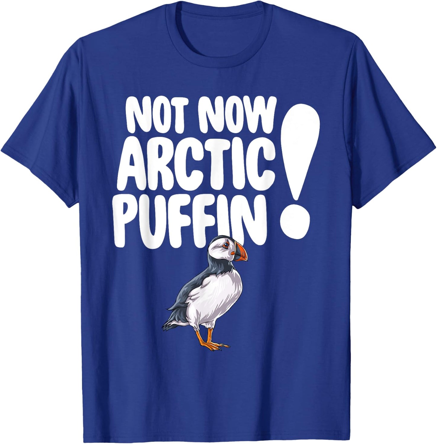 Not Now Arctic Puffin Bird Funny Animal Lover Gifts T-Shirt - T-Shirt | Royal