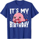 Blobfish Blobby Cute It's My Birthday Kids Blobfish T-Shirt - T-Shirt | Royal