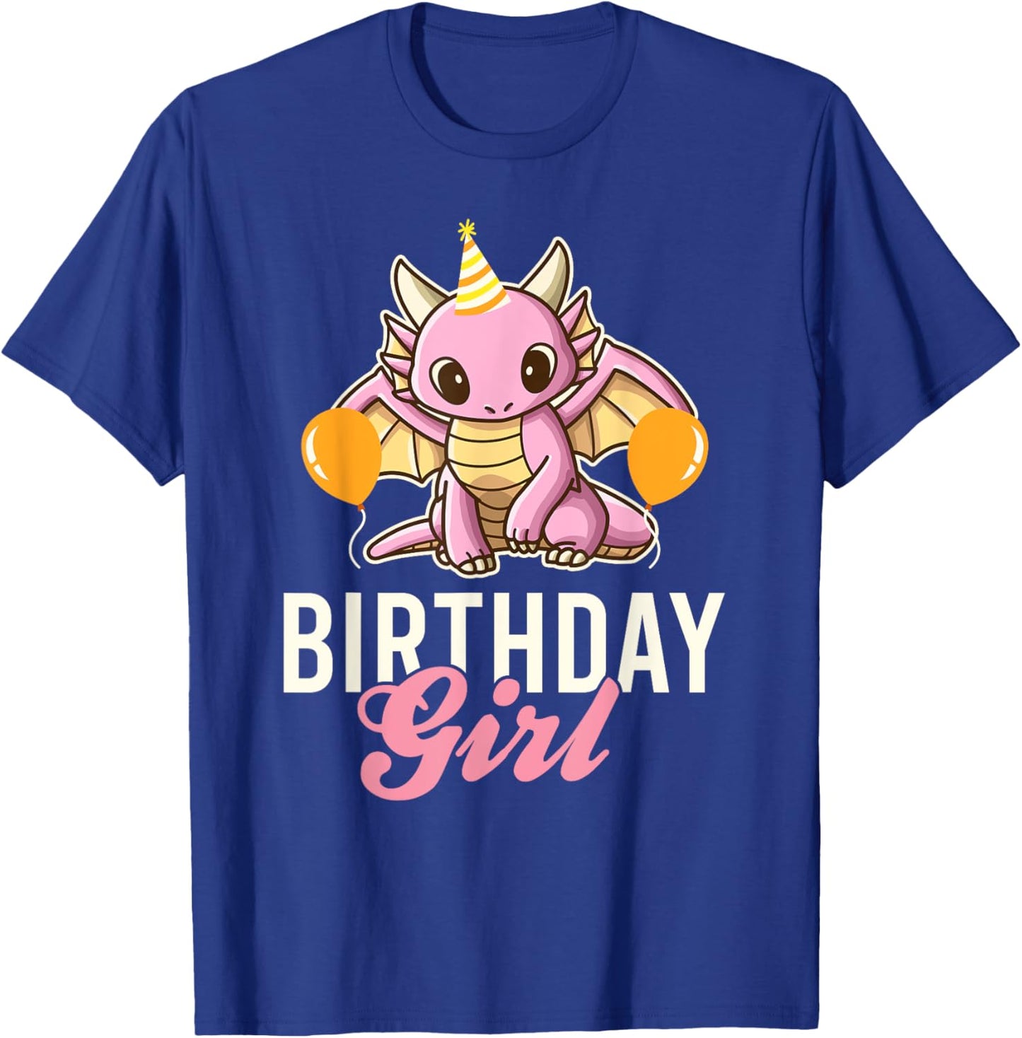 Cute Dragon Birthday Girl T-Shirt - T-Shirt | Royal