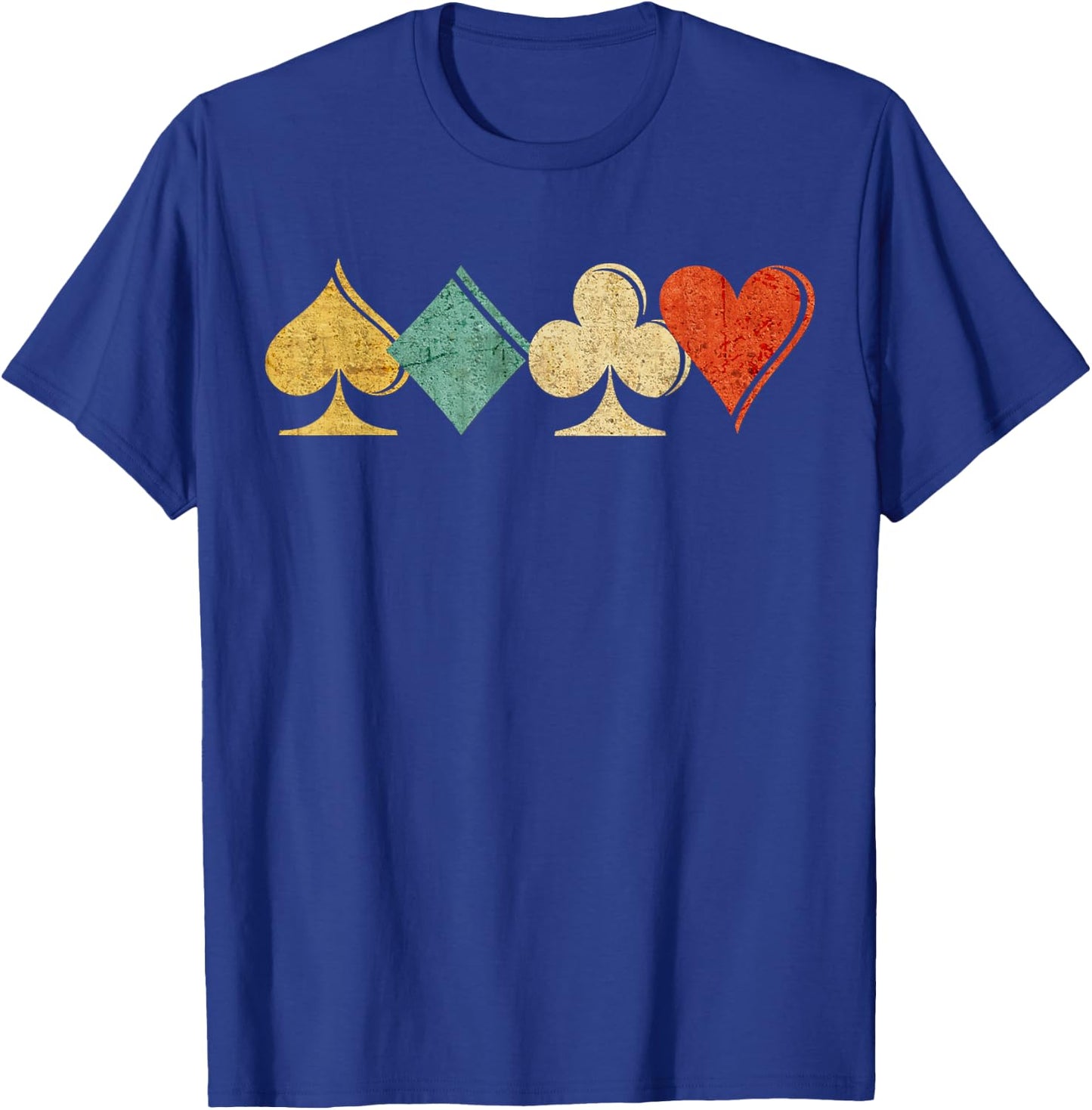 Playing Cards Spade, Heart, Diamond, Club,Casino Gift T-Shirt - T-Shirt | Royal