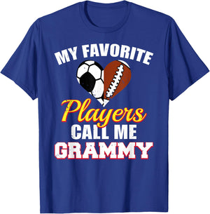 My Favorite Players Call Me Grammy Soccer Football Grammy T-Shirt - T-Shirt | Royal