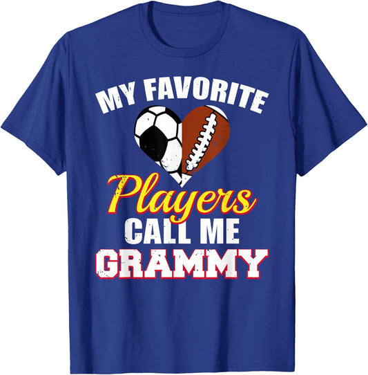 My Favorite Players Call Me Grammy Soccer Football Grammy T-Shirt - T-Shirt | Royal