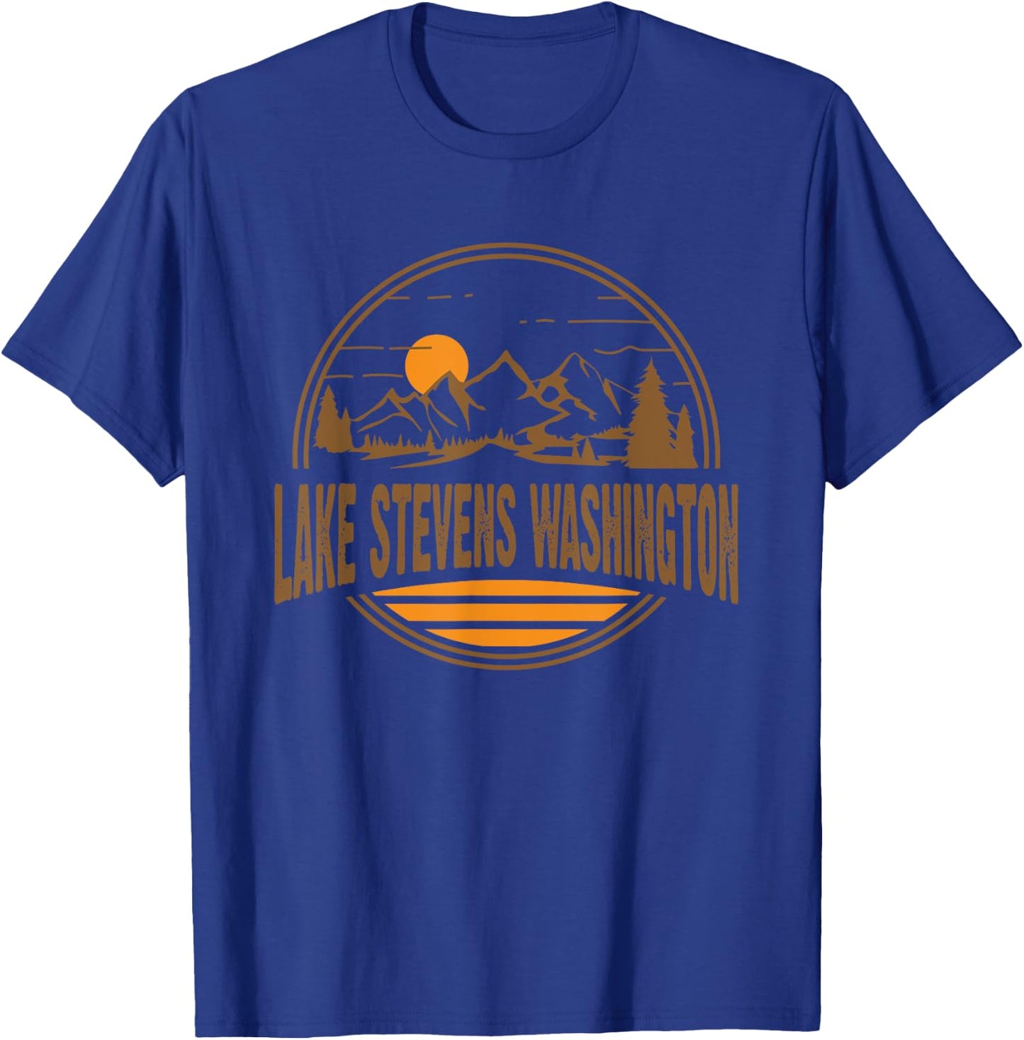 Retro Lake Stevens, Washington State Gift T-Shirt - T-Shirt | Royal