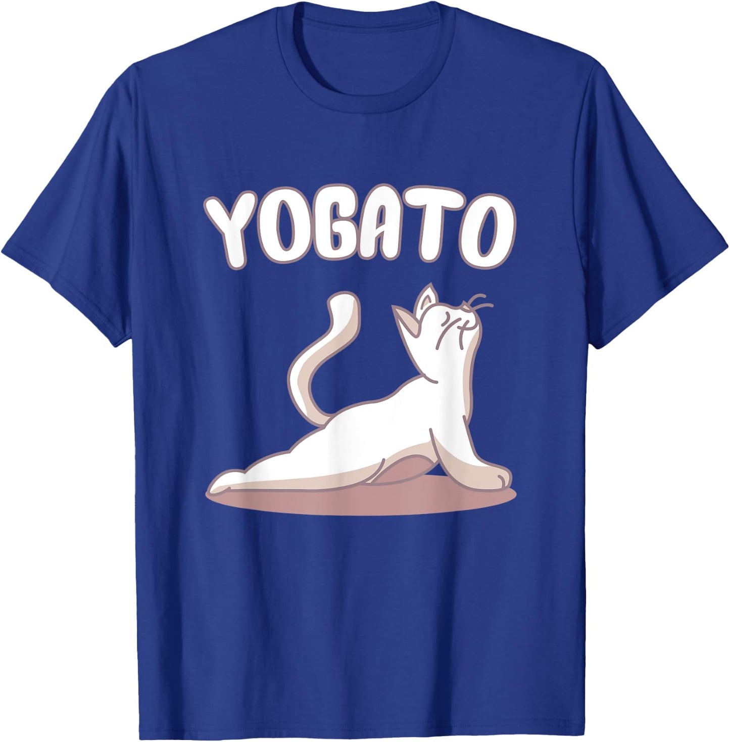 Funny Yoga Cat In Spanish Gato Yogato Doing Cobra Yoga Pose Women Kids T-Shirt - T-Shirt | Royal
